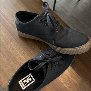 Men's Black Canvas Sneakers with Gum Sole by Chrome